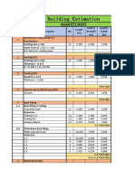 Building Estimation: Quantity Sheet