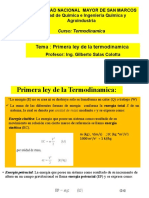 Clase 02. Analisis General de Energia - Primera Ley de La Termodinamica