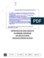 Obtention D'Un Code, Indicatif, Ou Adresse, Specifique Aux Installations Radioelectriques de Bord