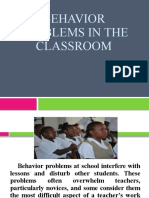 Behavior Problems in The Classroom