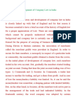 History and Development of Company Law in India