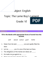 CBSE - VI - Eng - The Lame Boy - S Lament