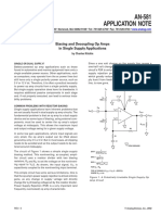 AN-581 Application Note: Biasing and Decoupling Op Amps in Single Supply Applications