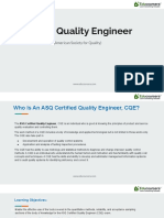 Certified Quality Engineer: Training Based On - ASQ (American Society For Quality)