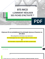 BTS MCO Fiches D'activités E41 Et E42