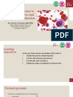 2 - Introduction To Hematopoiesis and RBC Production