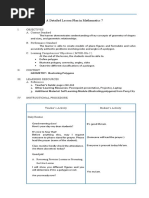 A Detailed Lesson Plan in Mathematics 7: GEOMETRY: Illustrating Polygons