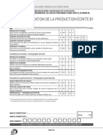 Baremo y Criterios de Evaluación DELF B1 - Producción Escrita