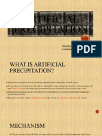 Artificial Precipitation: Anagha S Mohan EGE052005