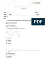 Calorx Olive International School Unit Test - 6: MCQ'S