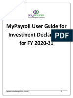 MyPayroll User Guide For Investment Declaration For FY 2020-21