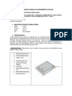 Características Técnicas de Tapa Portamedidor