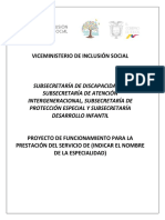 7.2 - Proyecto de Funcionamiento para La Prestacion Del Servicio