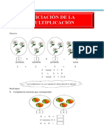 Iniciacion de La Multiplicacion para Segundo de Primaria