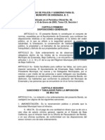 Bando de Policia y Buen Gobierno Del Municipio de Ensenada