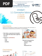 Unidad I. Desarrollo, Maduración y Crecimiento PDF