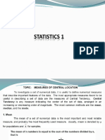 Mathematics - Topic 8 Statistics 1 - 1 Dec. 2021