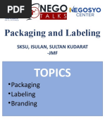 Packaging, Labelling and Branding