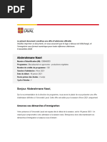 Le Présent Document Constitue Une Offre D