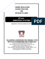 M.Tech. Embedded Systems: Academic Regulations Course Structure AND Detailed Syllabus