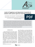 Levels of Happiness and Depression in Parents of C