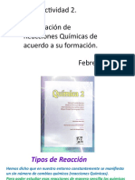 Tipos de Reacciones Químicas Según Su Formación