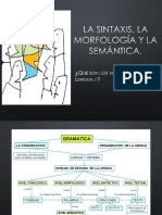 Semántica, Morfología y Sintaxis