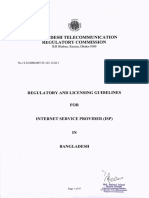 Regulatory and Licensing Guideline For Internet Service Provider (ISP) in Bangladesh