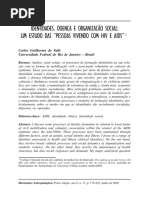 Do Valle (2002) Identidades, Doenca e Organizacao Social. Um Estudo Das Persoas Vivendo Com HIV e AIDS