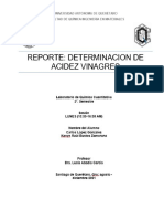 Reporte Determinacion Acidez Vinagre