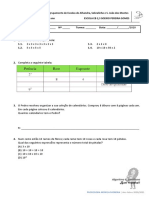 Agrupamento de Escolas de Alhandra, Sobralinho e S. João Dos Montes Ficha de Trabalho (Classroom) - 5º Ano Escola Eb 2,3 Soeiro Pereira Gomes