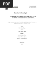 Intervención Cognitivo Conductual en Un Caso de Dependencia Emocional