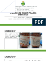 UNIDADES DE CONCENTRAÇÃO - Exercícios