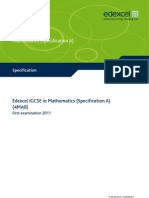 IGCSE2009 Mathematics SpecA (4MA0) Specification