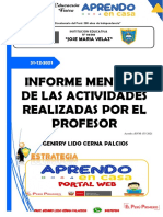 MODELO DE INFORME SEGUN RVM-155-2021 Diciembre Educacion Fisica de 1° A 6° Primaria