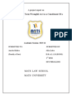 Tort Claim": A Project Report On "Analysis of The Term Wrongful Act As A Constituent of A