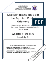 Disciplines and Ideas in The Applied Social Sciences: Quarter 1-Week 6