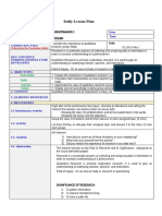 Daily Lesson Plan: Learning Area: Practical Research 1 Grade Level: 11 Duration: 60 Minutes