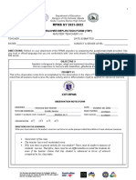 RPMS SY 2021-2022: Teacher Reflection Form (TRF)