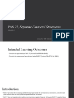 PAS 27, Separate Financial Statements