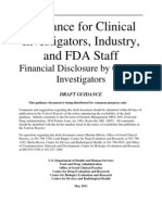 FDA: Financial Disclosure by Clinical Investigators (Draft Guidance)