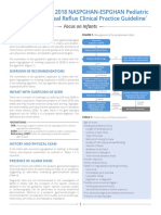 Summary of The 2018 NASPGHAN-ESPGHAN Pediatric Gastroesophageal Reflux Clinical Practice Guideline