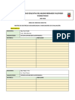 Matriz de Destrezas Desagregadas e Indicadores de Evaluación