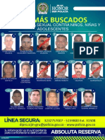 Cartel de Los Más Buscados Por Delitos Sexuales A Menores