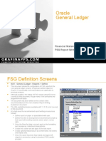 Oracle GL FSG Reporting