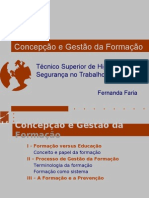 Concepcao e Gestao Da Formacao