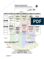 Horario de Clase de Tercer Año