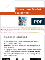 Supply, Demand, and Market Equilibrium