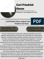 Carl Friedrich Gauss: German Mathematician