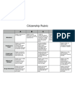 Citizenship Rubric